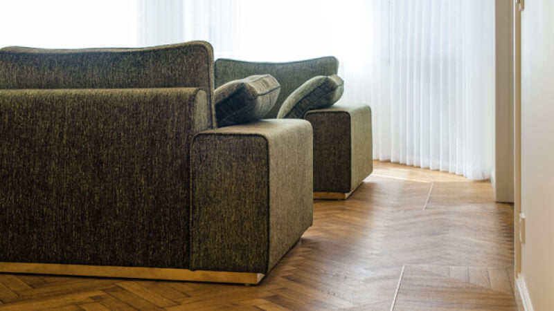 Private house in Estonia features beautiful herringbone oak floors finished with Rubio Monocoat.