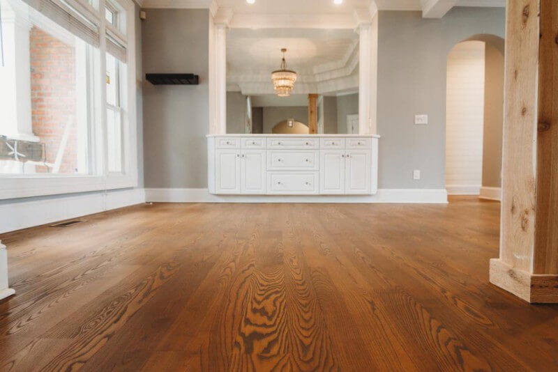 Ash hardwood flooring finished with Rubio Monocoat products.