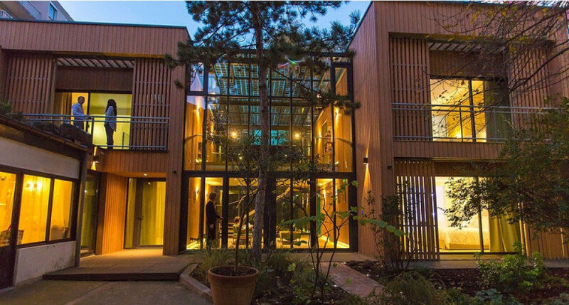 Red Cedar cladding finished with Hybrid Wood Protector on the exterior of a Bed and Breakfast.