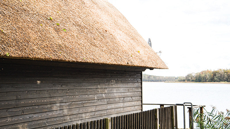 Unique house features exterior wood finished with Rubio Monocoat products.