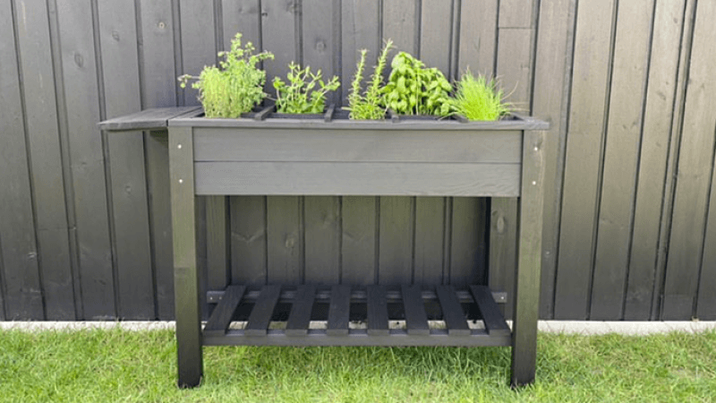 Wooden herb garden