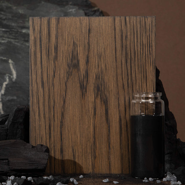 Oil Plus 2C Charcoal is a hardwax oil wood stain and finish with a dark grey tones and deep, modern, smoky aesthetic.